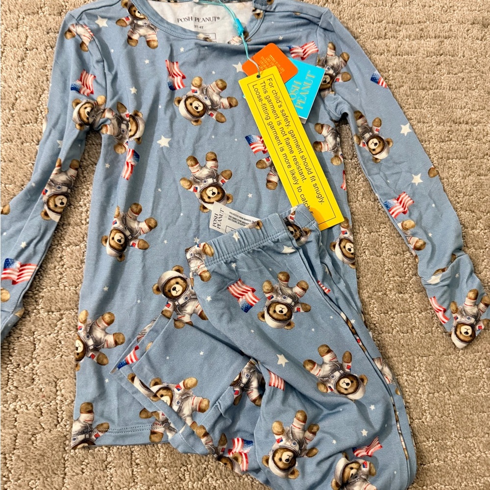 Posh peanut 2 pieceBear Print Pajamas